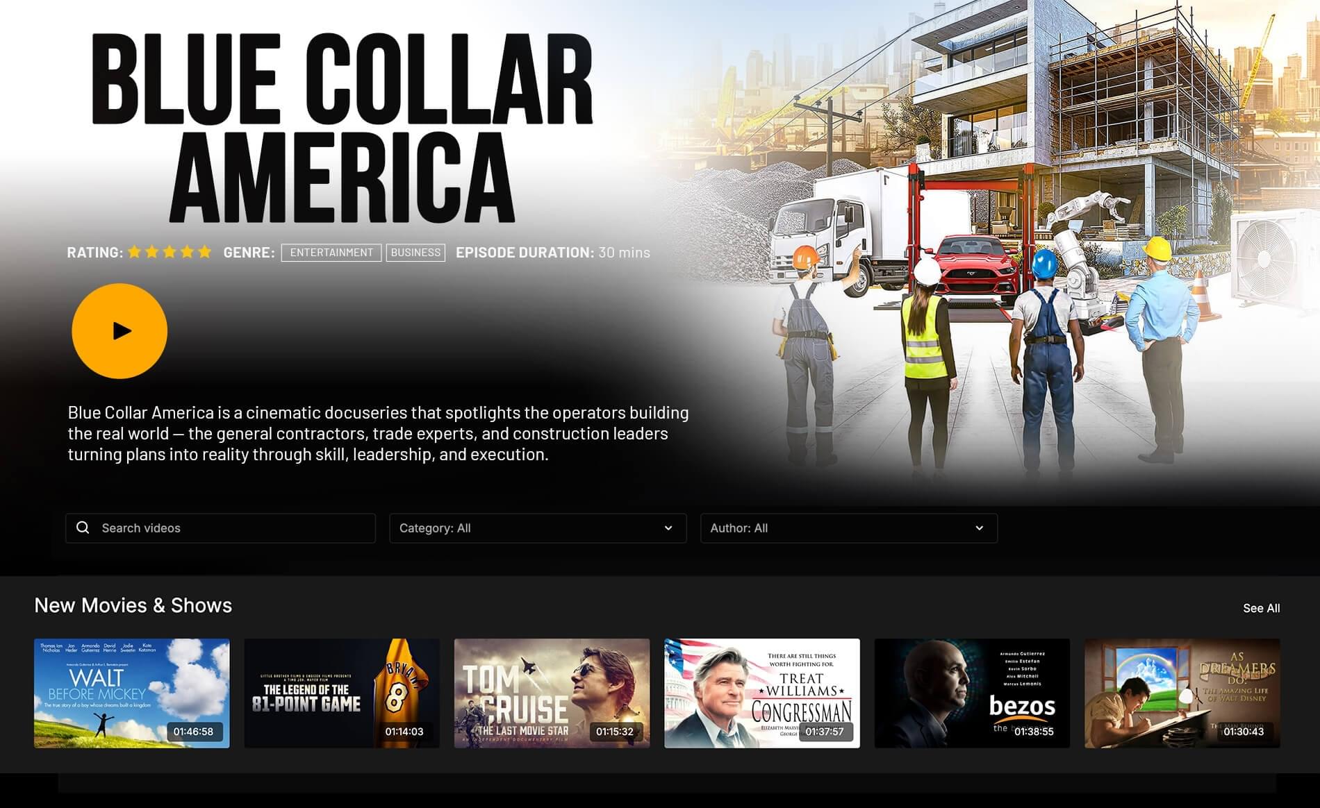 Blue Collar America, the Inside Success TV docuseries spotlighting contractors and construction leaders